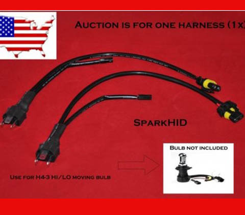  322 HID H4-3 HI-LO Relay Bi Xenon Harness 